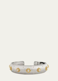 Buccellati18K White Gold Macri Classica Cuff Bracelet with Diamonds