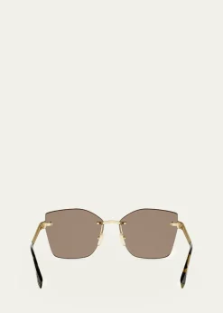 BVLGARITubogas 59mm Metal Square Sunglasses