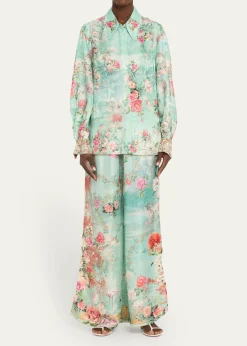 CamillaThe Jewellery Museum Silk Lounge Pants