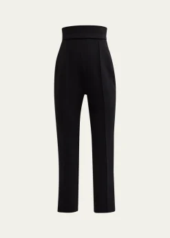 Carolina HerreraHigh-Rise Skinny-Leg Ankle Crepe Pants