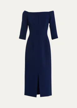 Carolina HerreraOff-Shoulder Midi Dress