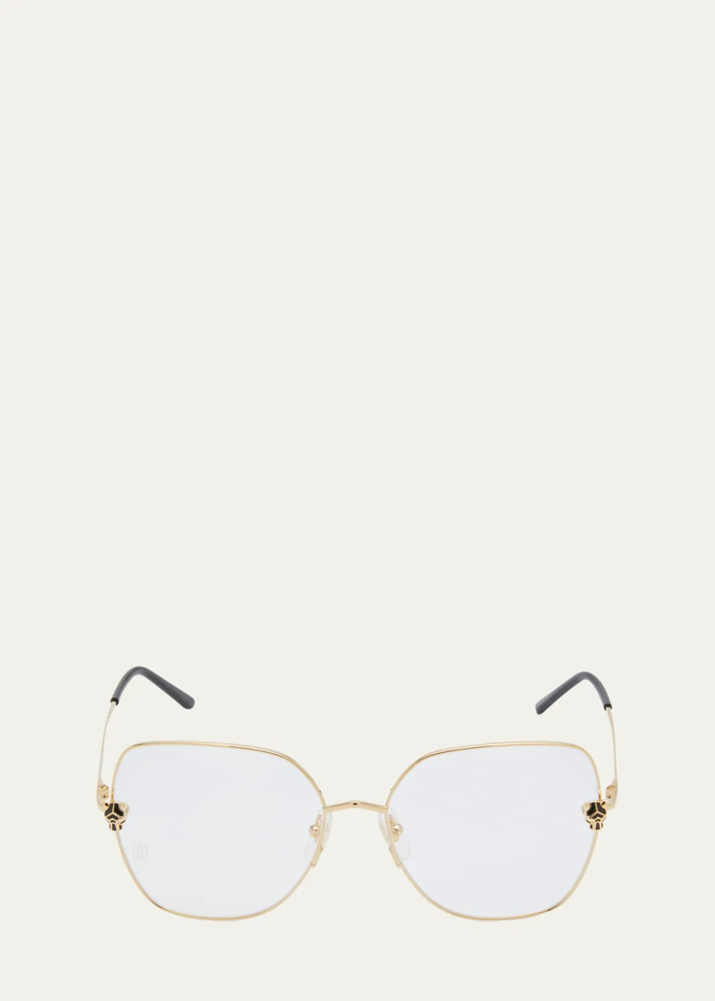 CartierPanther Gold-Plated Metal Butterfly Optical Glasses