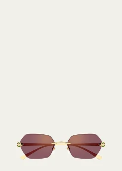 CartierPanthère de Cartier 55mm Geometric Sunglasses