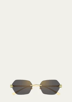 CartierPanthère de Cartier 55mm Geometric Sunglasses