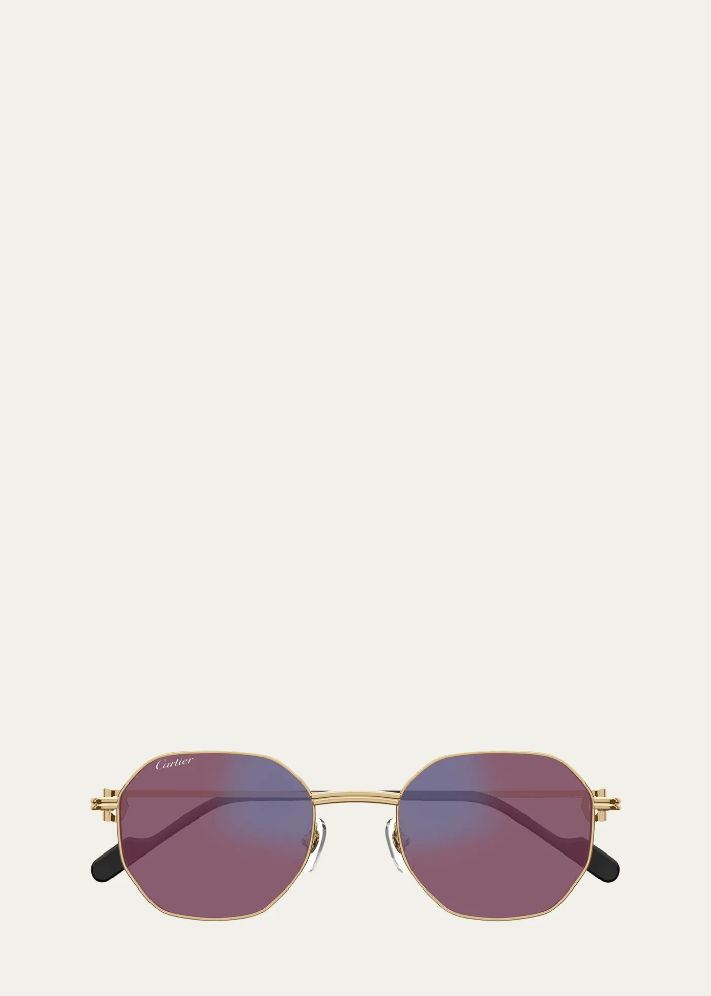 CartierRound Photochromic Metal Sunglasses