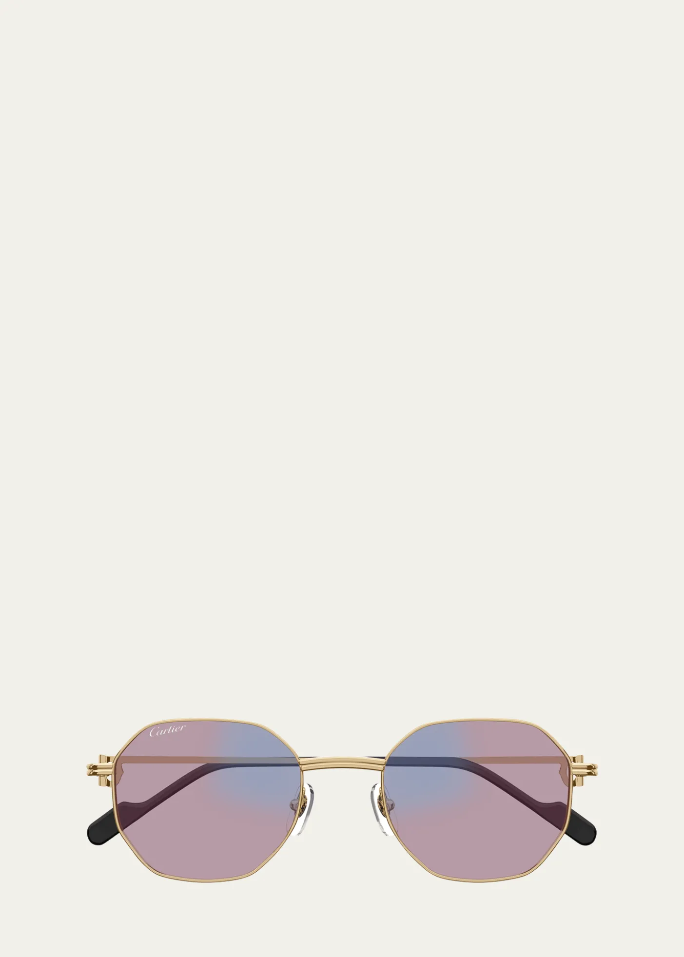 CartierRound Photochromic Metal Sunglasses