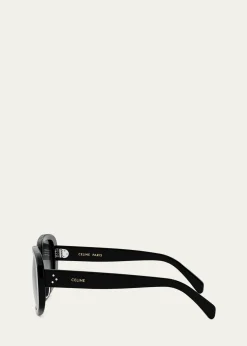 CelineBold 3 Dots Acetate Shield Sunglasses