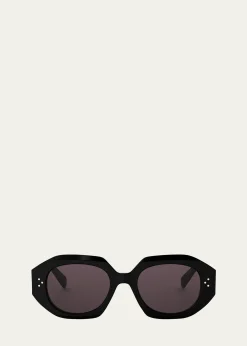Celine3 Dot Geometric Square Sunglasses