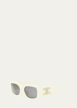 CelineTriomphe Acetate Rectangle Sunglasses