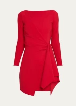 Chiara Boni La Petite RobeDraped Boat-Neck Mini Dress
