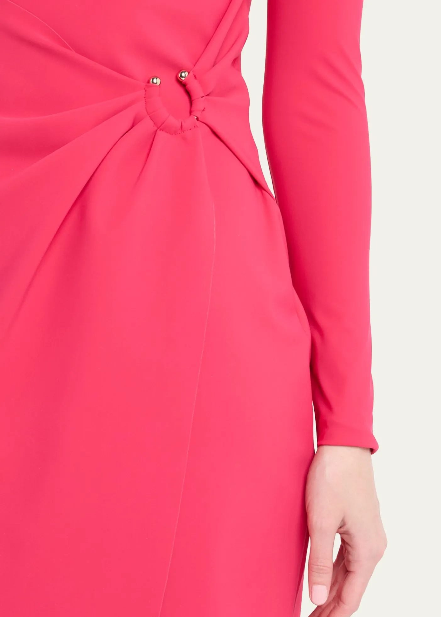 Chiara Boni La Petite RobeGathered Bateau-Neck Midi Sheath Dress