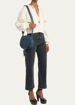 ChloeMarcie Medium Slim Crossbody Bag in Grained Calfskin