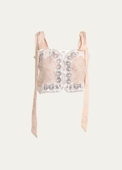 ChloePainted Flowers Silk Top