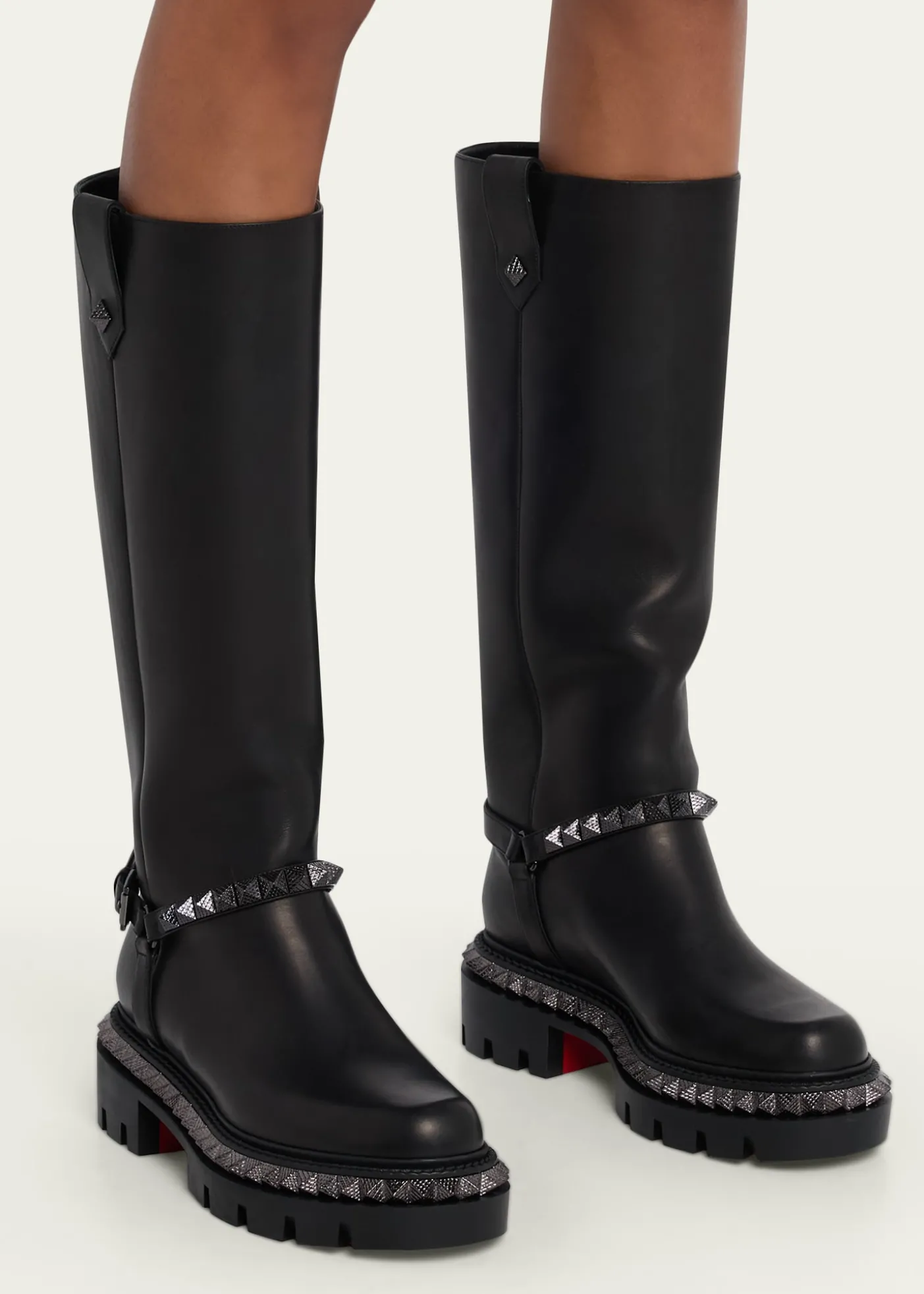 Christian LouboutinMarinetta Pyraclou Leather Knee-High Boots
