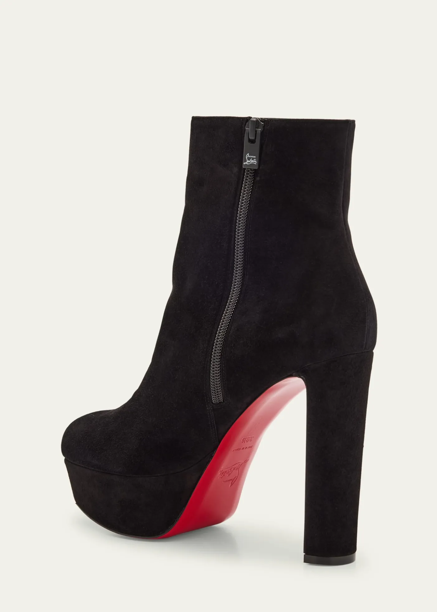 Christian Louboutin55mm Loo Suede Ankle Booties