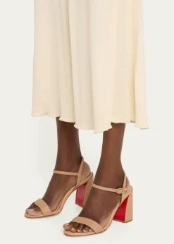 Christian Louboutin85mm Miss Jane Ankle-Strap Sandals