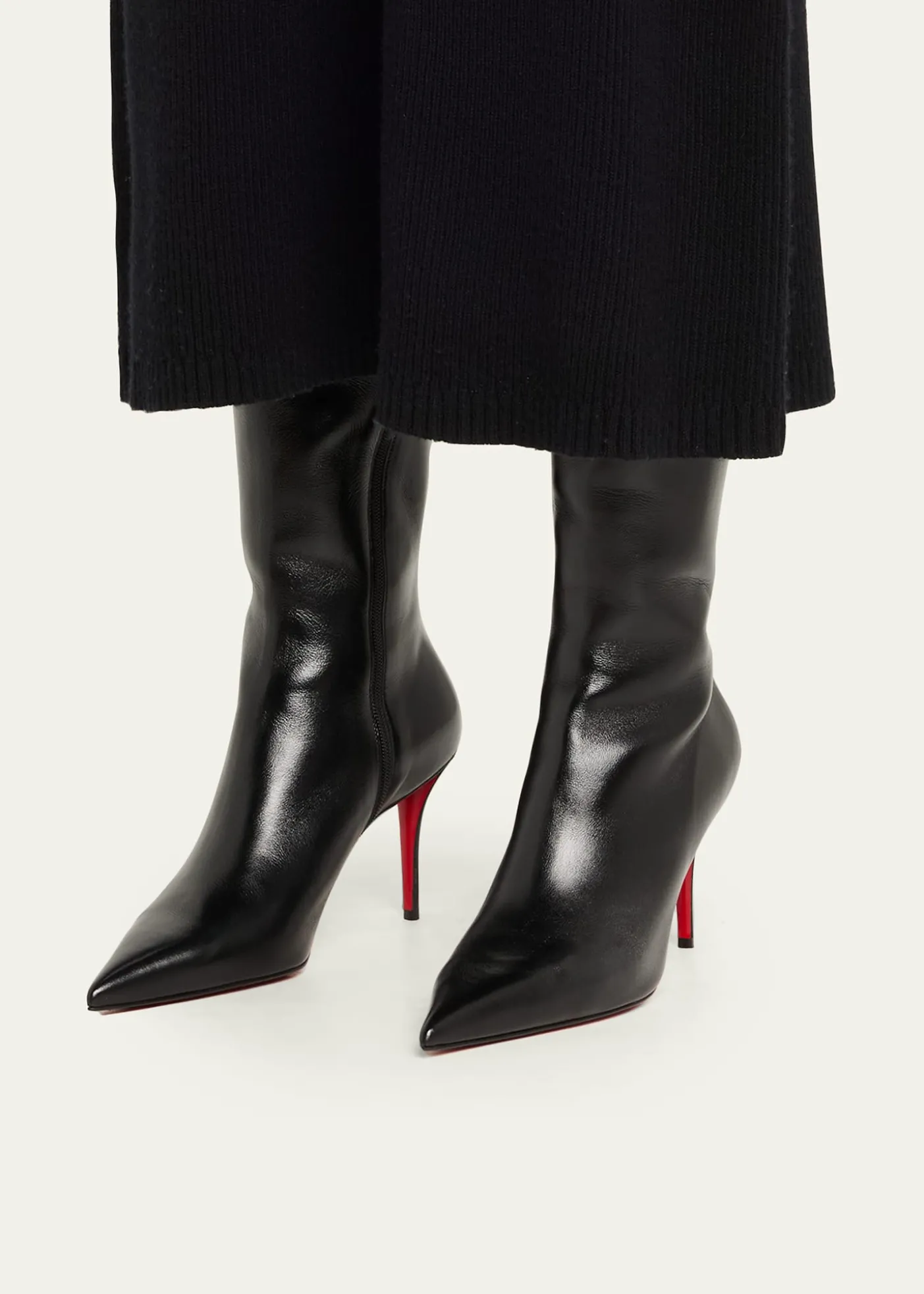 Christian Louboutin80mm Miss Z Leather Knee-High Boots