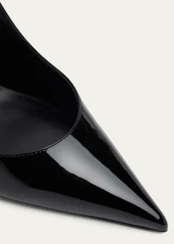 Christian Louboutin100mm Miss Z Patent Leather Slingback Pumps