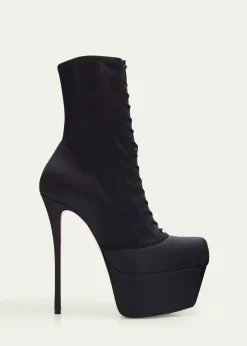 Christian Louboutin160mm Pavlova Satin Platform Booties