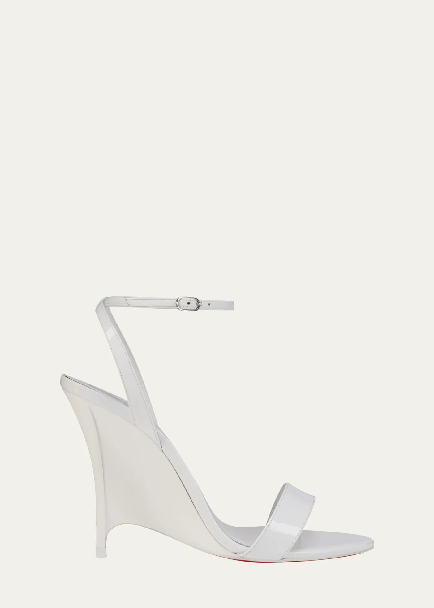 Christian Louboutin100mm Zeezeenella Patent Leather Wedge Sandals