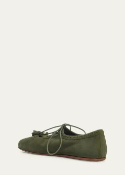Church'sRhea Suede Lace-Up Ballerina Flats