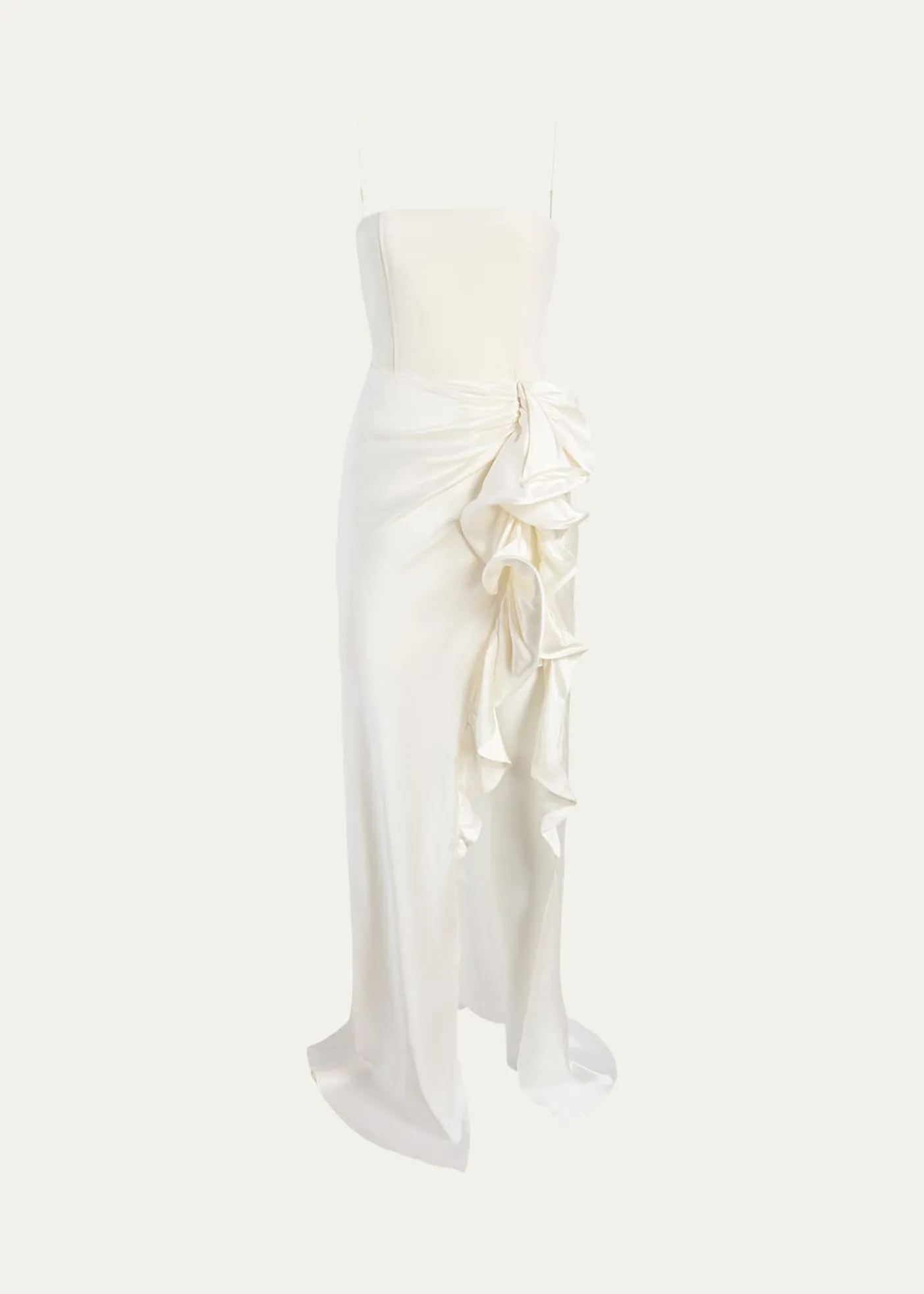 Cinq a SeptDrina Sleeveless Satin Wrap Gown