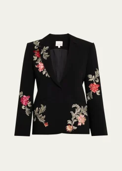 Cinq a SeptKarlie Rococo Embroidered Blazer