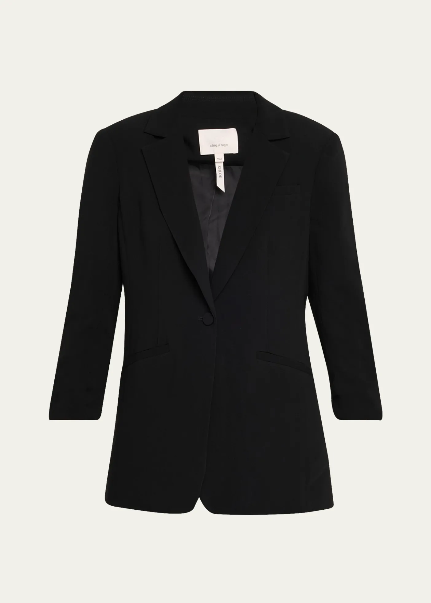Cinq a SeptKhloe Crepe 3/4-Sleeve Blazer