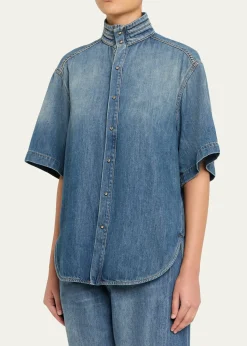DARKPARKRoberta Short-Sleeve Denim Shirt