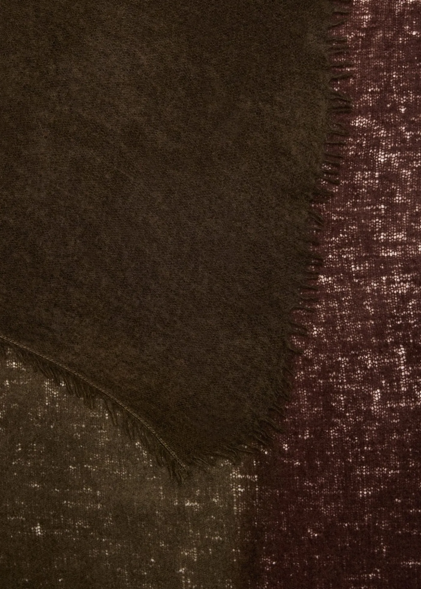Denis ColombFuzzy Feture Two-Tone Cashmere Scarf