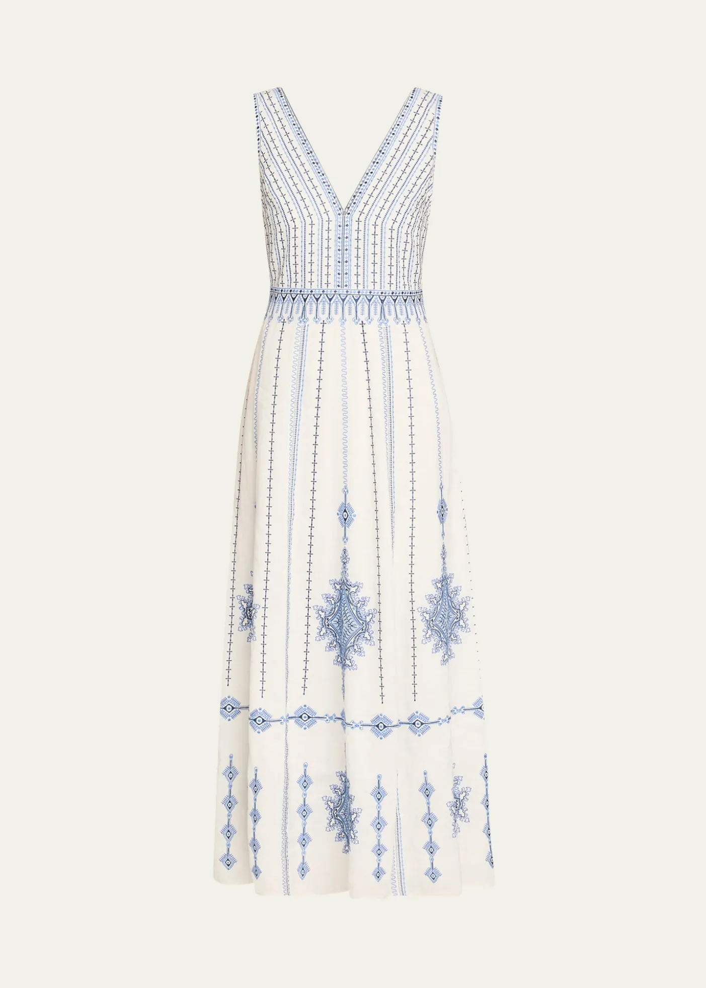 EMPORIO SIRENUSENellie Astragal Embroidered Sleeveless Maxi Dress