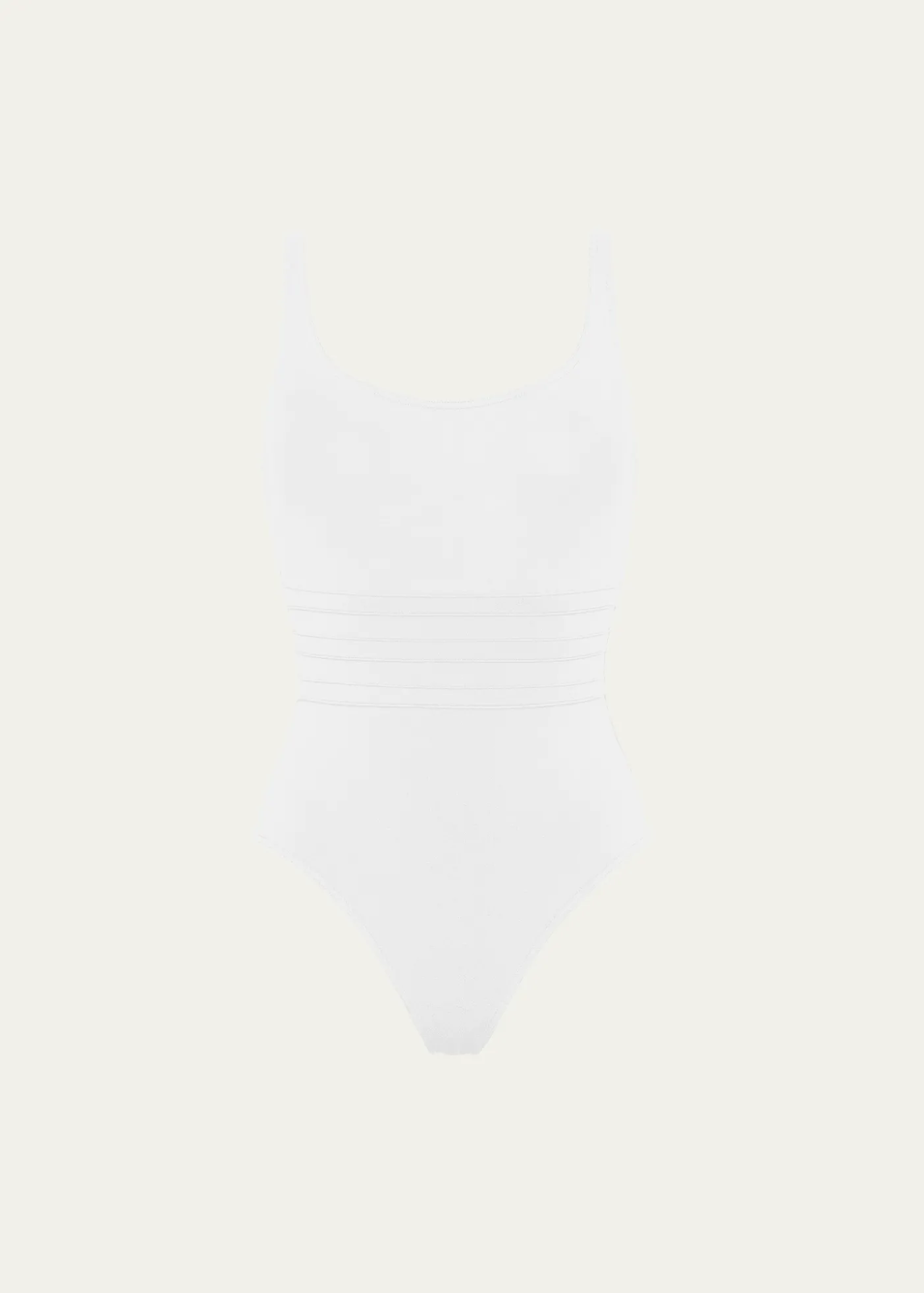 EresAsia Scoop-Neck One-Piece Swimsuit with Waistband Detail