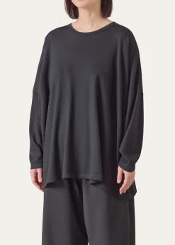 EskandarUltrafine Cashmere Wide Round-Neck Sweater (Mid Plus Length)