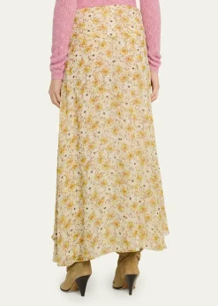 Etoile Isabel MarantFran Floral Georgette Maxi Skirt