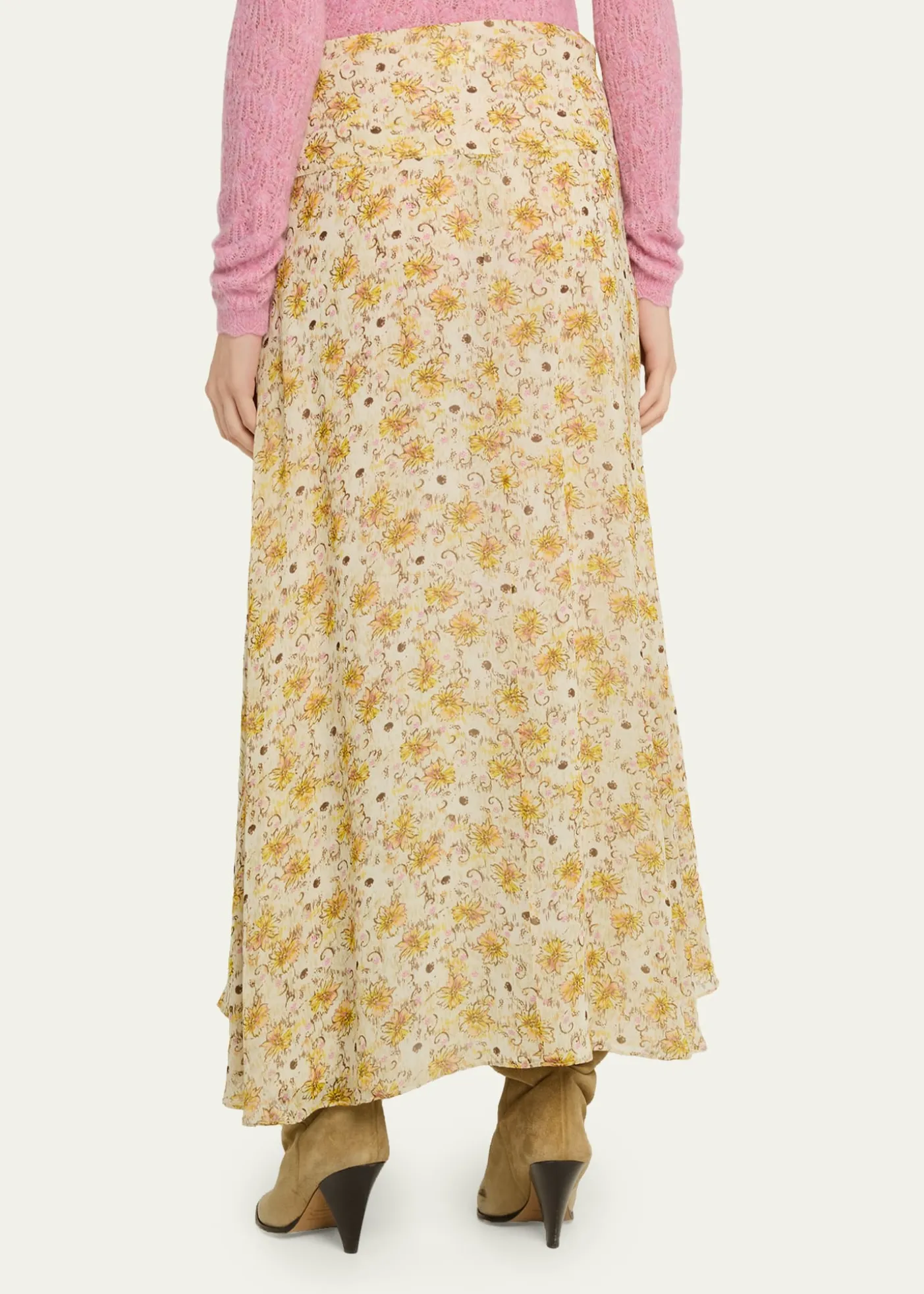 Etoile Isabel MarantFran Floral Georgette Maxi Skirt