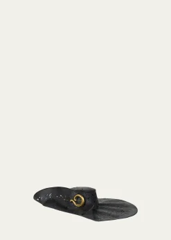 EtroOpenwork Wide-Brim Hat with Paisley Brooch
