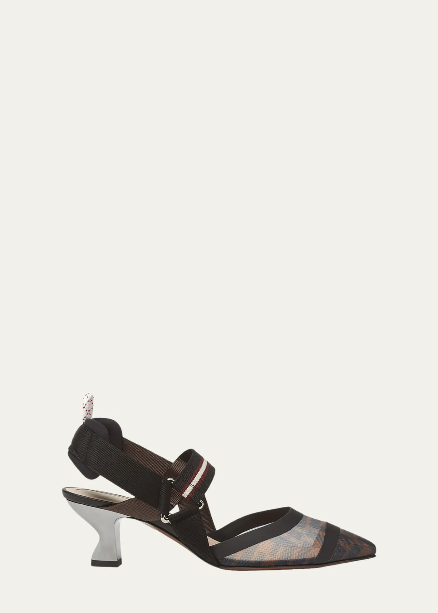 FendiColibri Runway Mesh FF Slingback Pumps