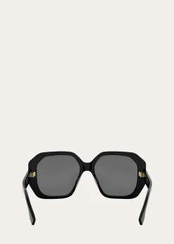 FendiSelleria Square Acetate Sunglasses