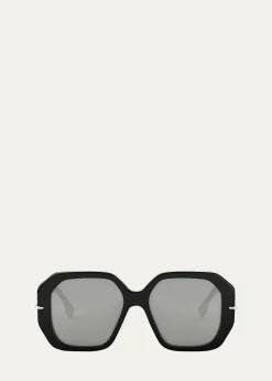 FendiSelleria Square Acetate Sunglasses