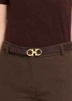 FerragamoDonna Suede Double Gancini Belt