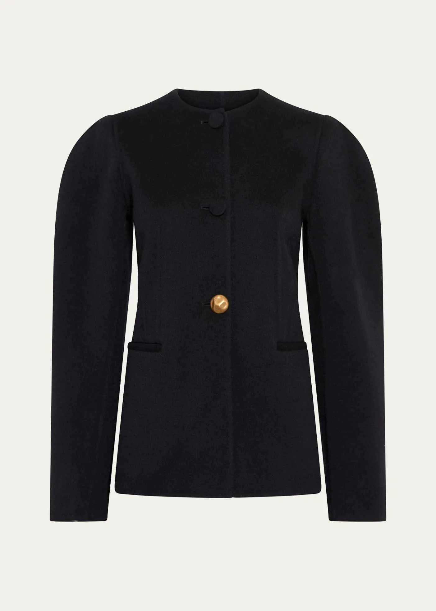 Gabriela HearstDaelan Cashmere Single-Breasted Collarless Jacket