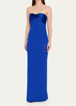 Gaurav GuptaThe Infinity Strapless Draped Column Silk Gown