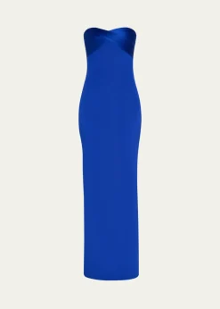 Gaurav GuptaThe Infinity Strapless Draped Column Silk Gown