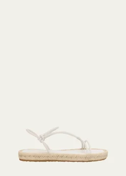 Gianvito RossiLeather Flat Espadrille Sandals