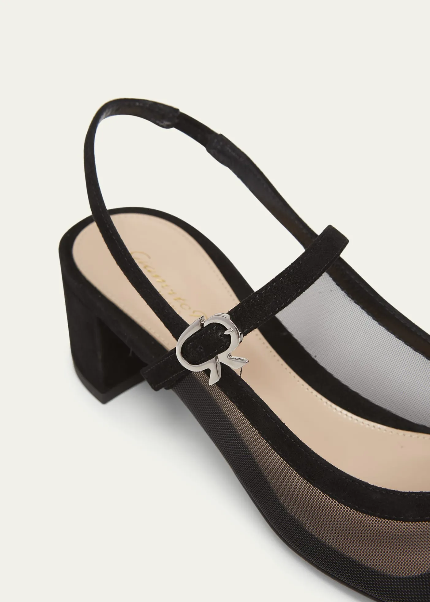 Gianvito RossiMesh Mary Jane Ballerina Pumps
