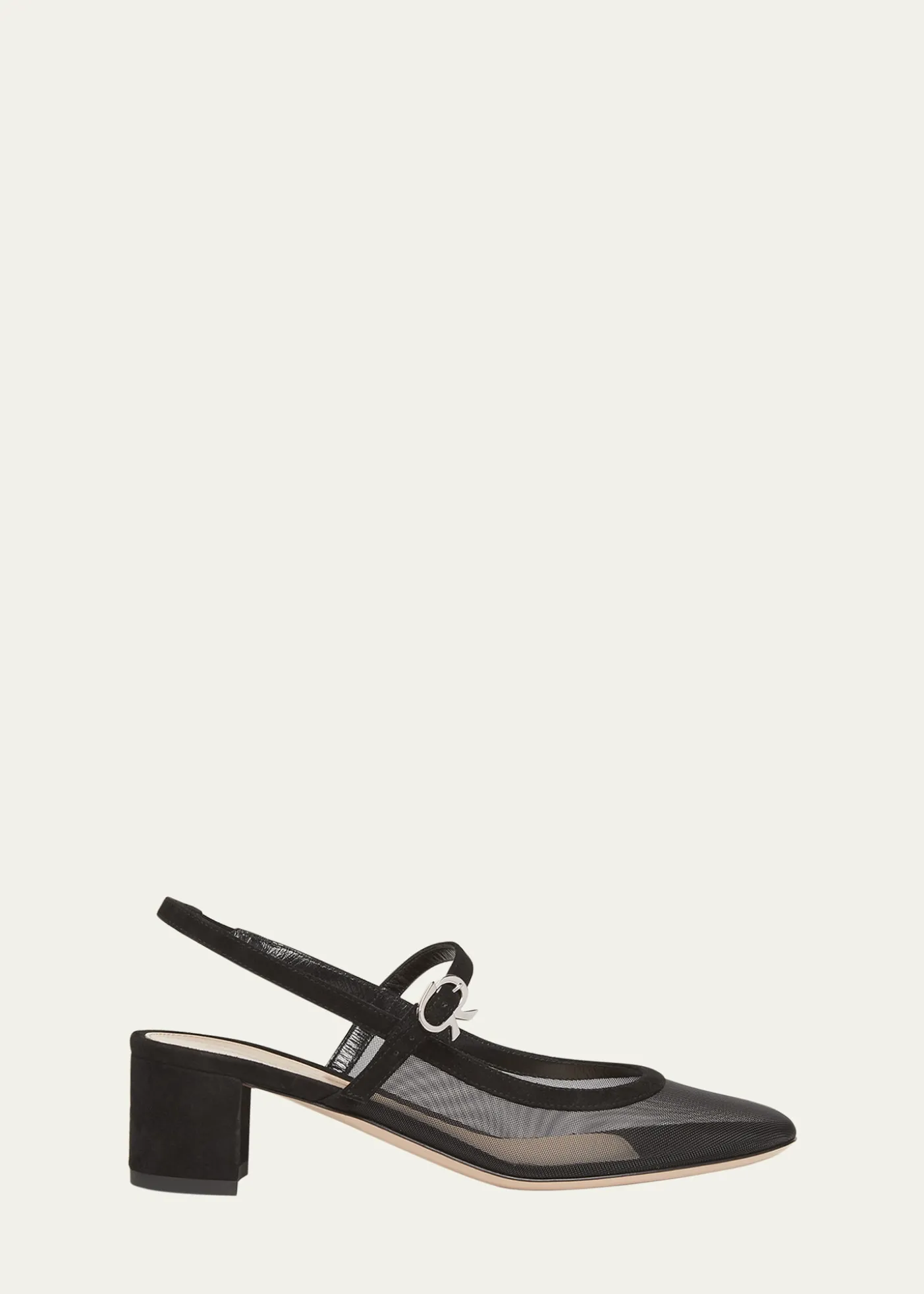 Gianvito RossiMesh Mary Jane Ballerina Pumps