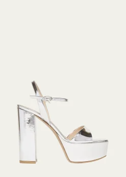 Gianvito RossiMetallic Ankle-Strap Platform Sandals