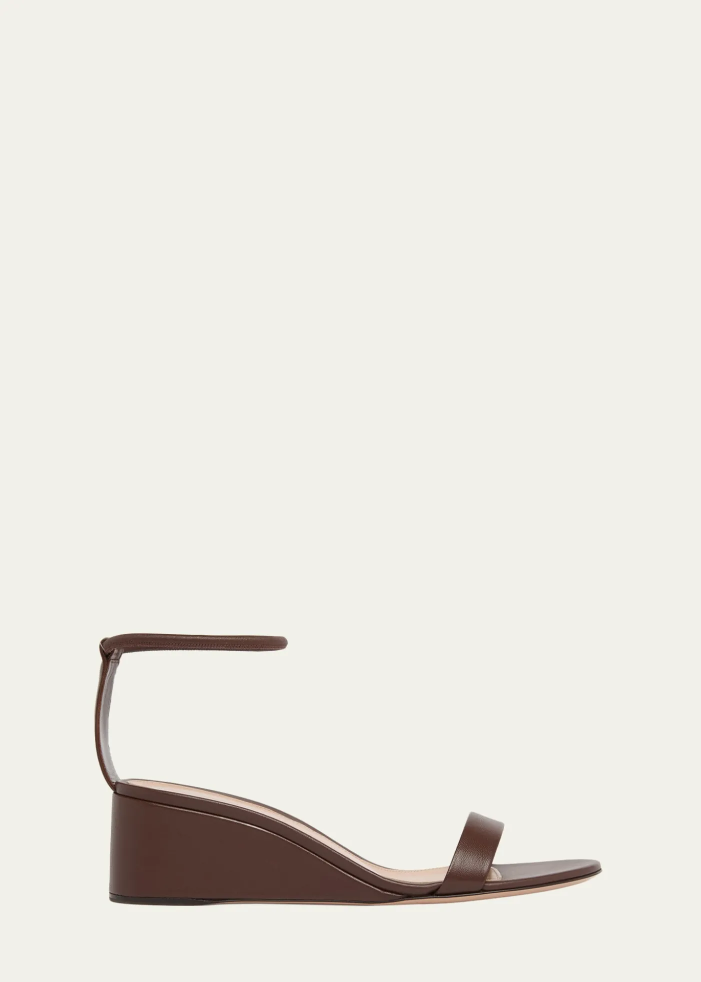 Gianvito Rossi45mm Nappa Leather Wedge Sandals
