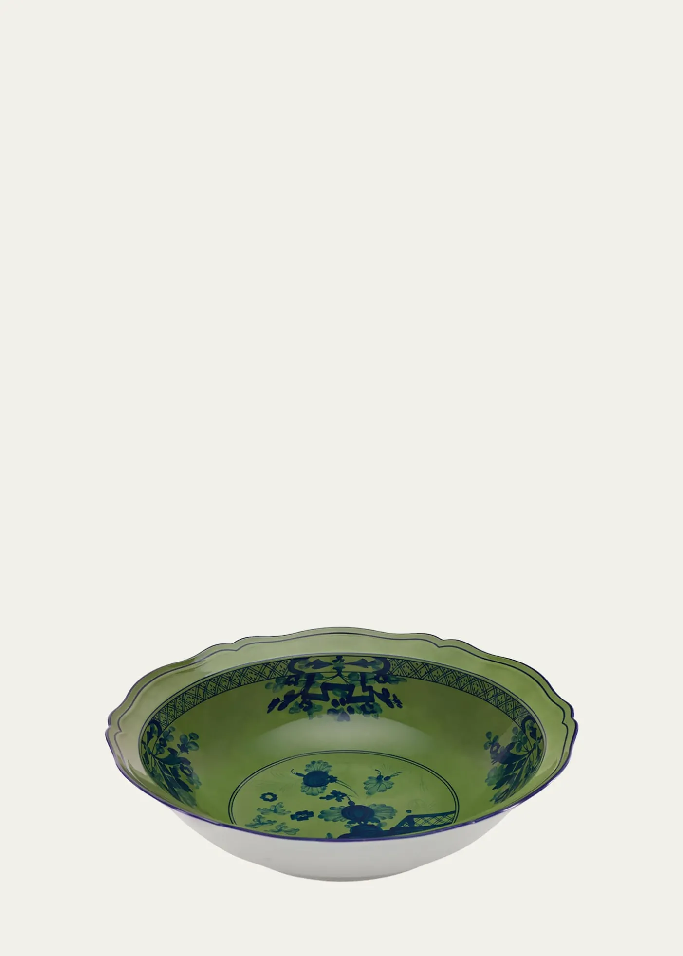 GINORI 1735Oriente Italiano Malachite Deep Round Serving Bowl