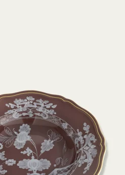 GINORI 1735Oriente Italiano Soup Plate, Castagna
